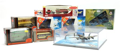 Lot 226 - A collection of model aeroplanes and buses