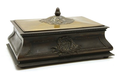 Lot 256 - A late 19th century Continental bronze box