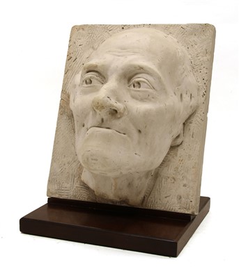 Lot 257 - A plaster death mask of voltaire