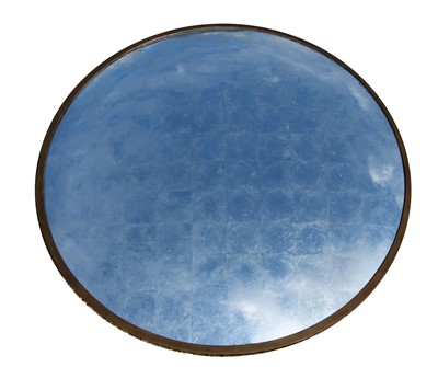 Lot 422 - A large round églomisé convex mirror