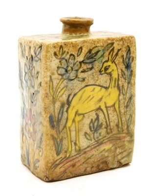 Lot 159 - A Persian pottery flask