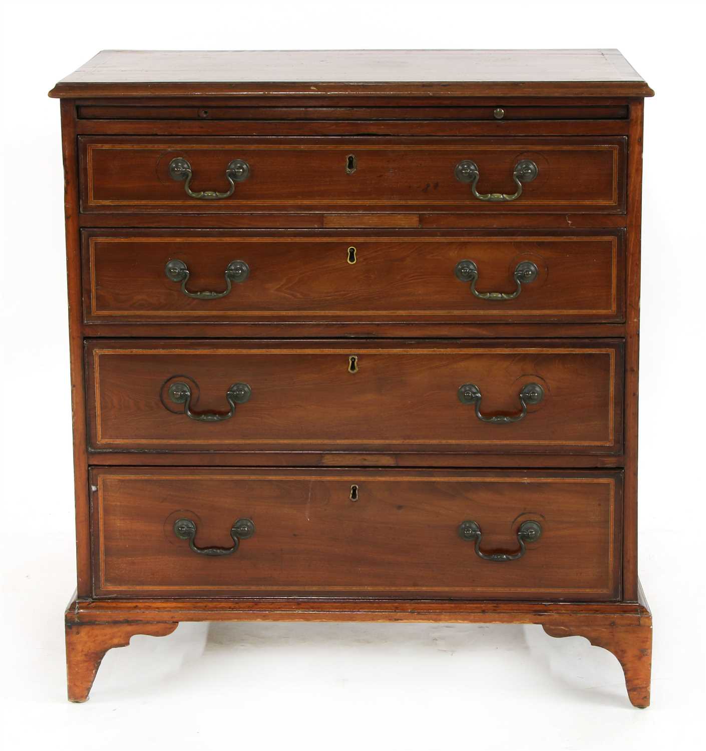 Lot 542 - A Georgian and later mahogany bachelor’s chest