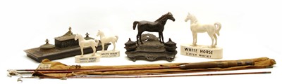 Lot 172 - A bronzed inkstand modelled as horse