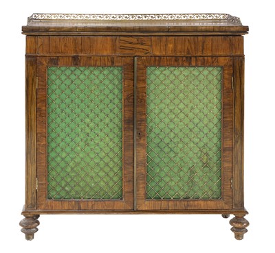Lot 879 - A Regency rosewood and grained rosewood side cabinet