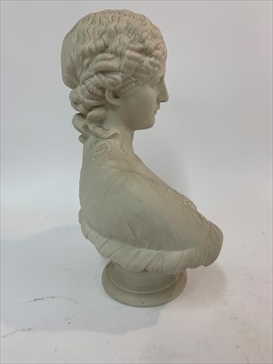 Lot 236 - A Victorian Copeland Parian ware bust of Clytie