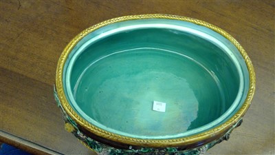 Lot 231 - Ceramics to include an oval majolica game pie tureen