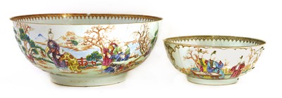 Lot 48 - Two Chinese famille rose punch bowls