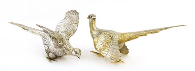 Lot 60 - A pair of silver pheasants