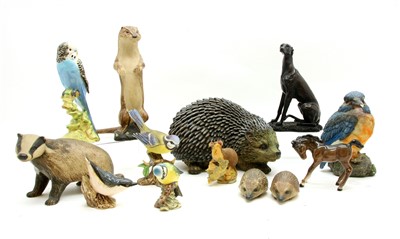 Lot 207 - A Beswick model 'Budgie' (AF) together with...
