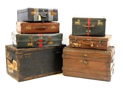 Lot 204 - A collection of vintage luggage, to include...