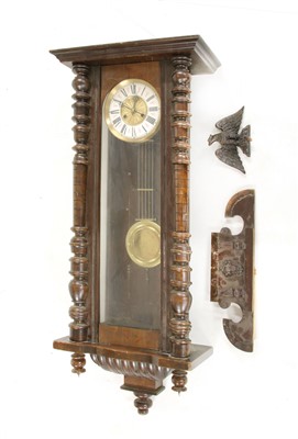 Lot 411 - A Vienna style eight day wall clock