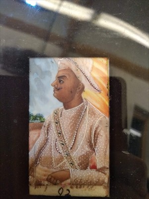 Lot 138 - Three Indian miniature portraits on ivory