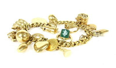 Lot 1019 - A Continental gold filed curb bracelet