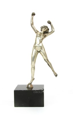 Lot 176 - A silvered bronze Art Deco figure of a dancing female