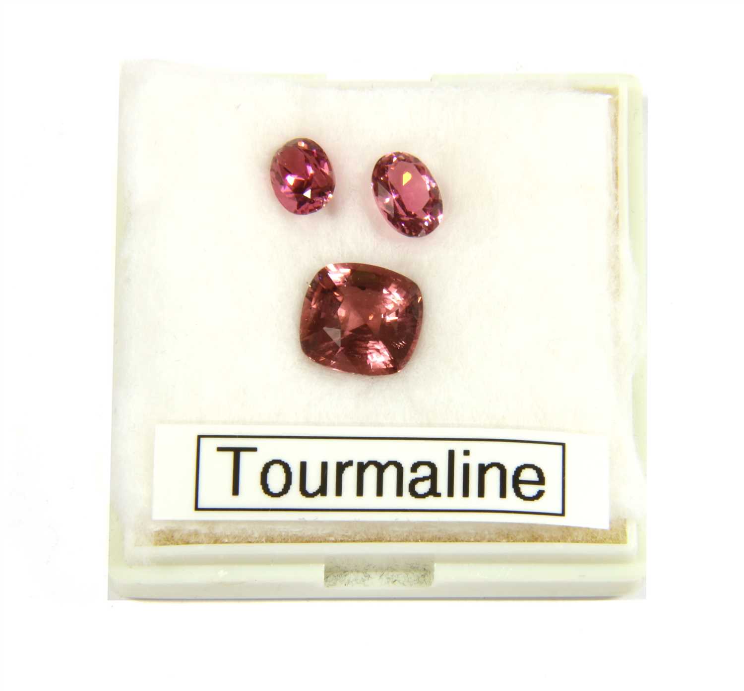 Lot 6 - Three unmounted pink tourmalines