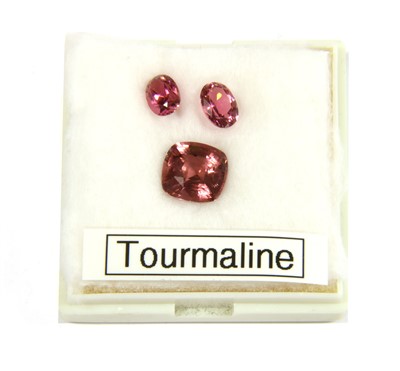 Lot 6 - Three unmounted pink tourmalines