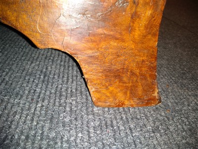 Lot 28 - A burr elm twin pedestal desk