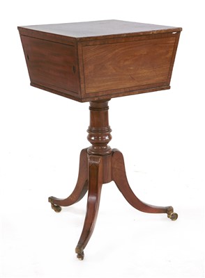 Lot 332 - A Regency mahogany and line inlaid butler's caddy