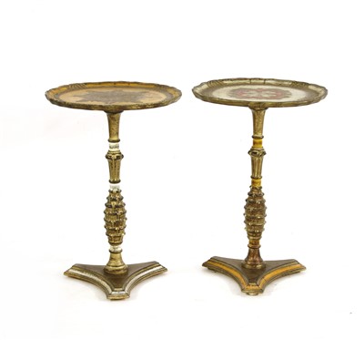 Lot 711 - A near pair of Florentine style wine tables