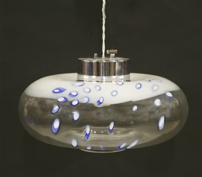 Lot 543 - An Italian glass light pendant