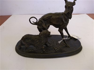 Lot 355 - Two dog groups after Mêne