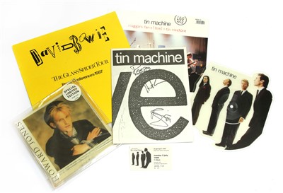 Lot 338 - David Bowie 1989 'Tin Machine' tour autographed programme and ticket