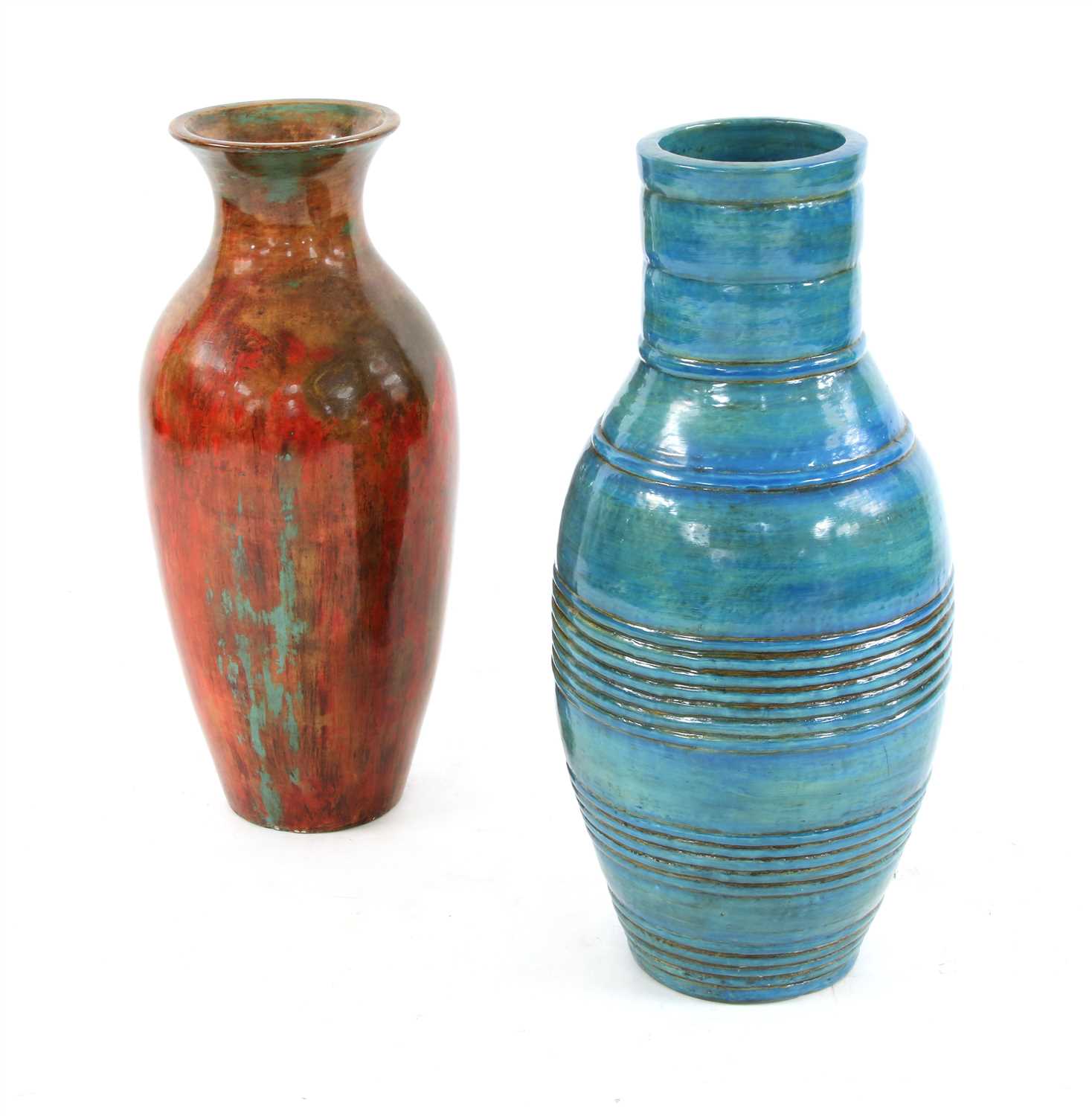 Lot 408 - Two large ceramic floor vases