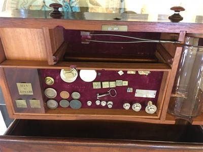 Lot 144 - An experimental chemistry and assay scales set by Bastick & Driver