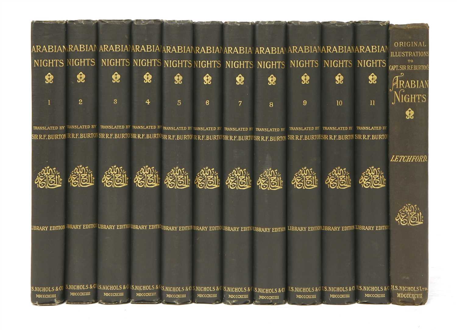 Lot 285 - BINDING: Burton, R F (Trasl.); A. Letchford (ill.): The Book of the Thousand Nights and a Night.