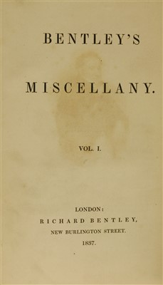 Lot 227 - BINDING: Bentley’s Miscellany. Vols. 1-10.