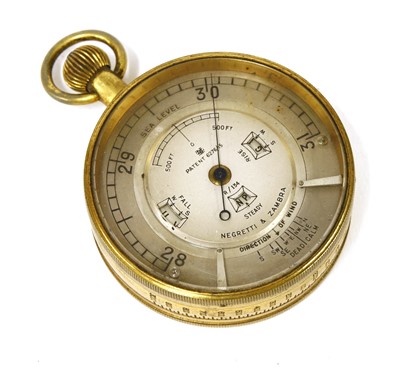 Lot 199 - A brass-cased weather watch/altimeter