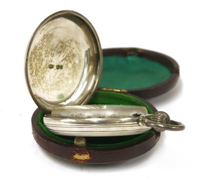 Lot 198 - A silver hunter cased barometer/altimeter