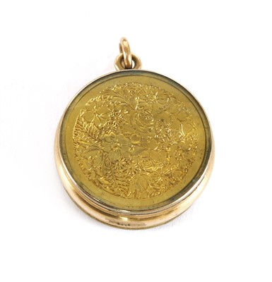 Lot 195 - A gold-plated pocket barometer by Negretti & Zambra