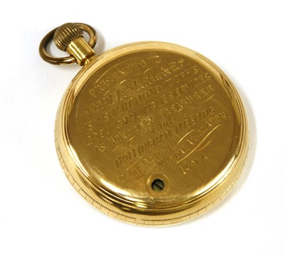 Lot 195 - A gold-plated pocket barometer by Negretti & Zambra