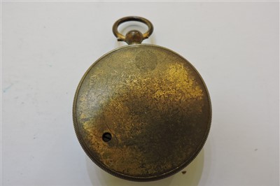 Lot 370 - Four brass-cased pocket barometers
