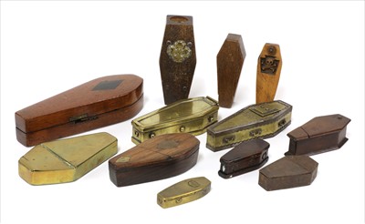 Lot 220 - A COLLECTION OF SARCOPHAGUS SNUFF BOXES