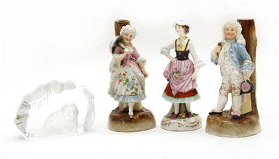 Lot 168 - Two 19th Century porcelain figures with impress marks to base