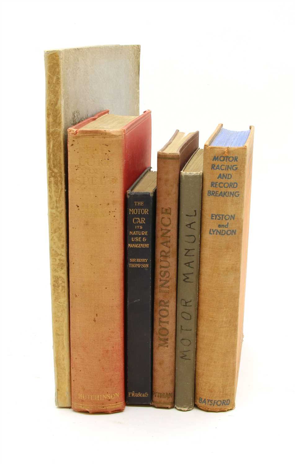 Lot 369 - Collection of early motoring books including: Thompson Sir  Henry: The Motor Car.