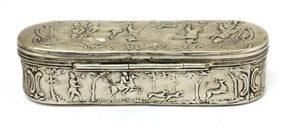 Lot 156 - A Dutch silver tobacco box