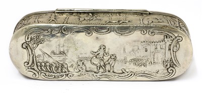 Lot 156 - A Dutch silver tobacco box