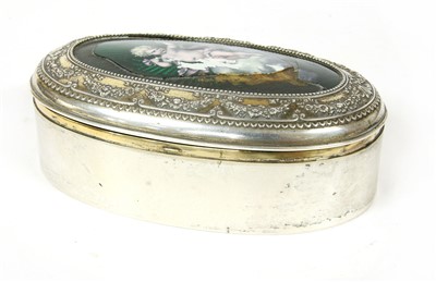 Lot 225 - A sterling silver oval jewellery box