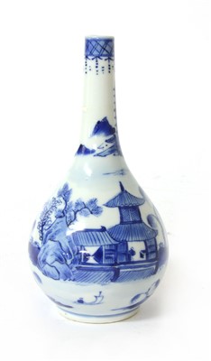 Lot 131 - A Kangxi style blue and white bottle vase