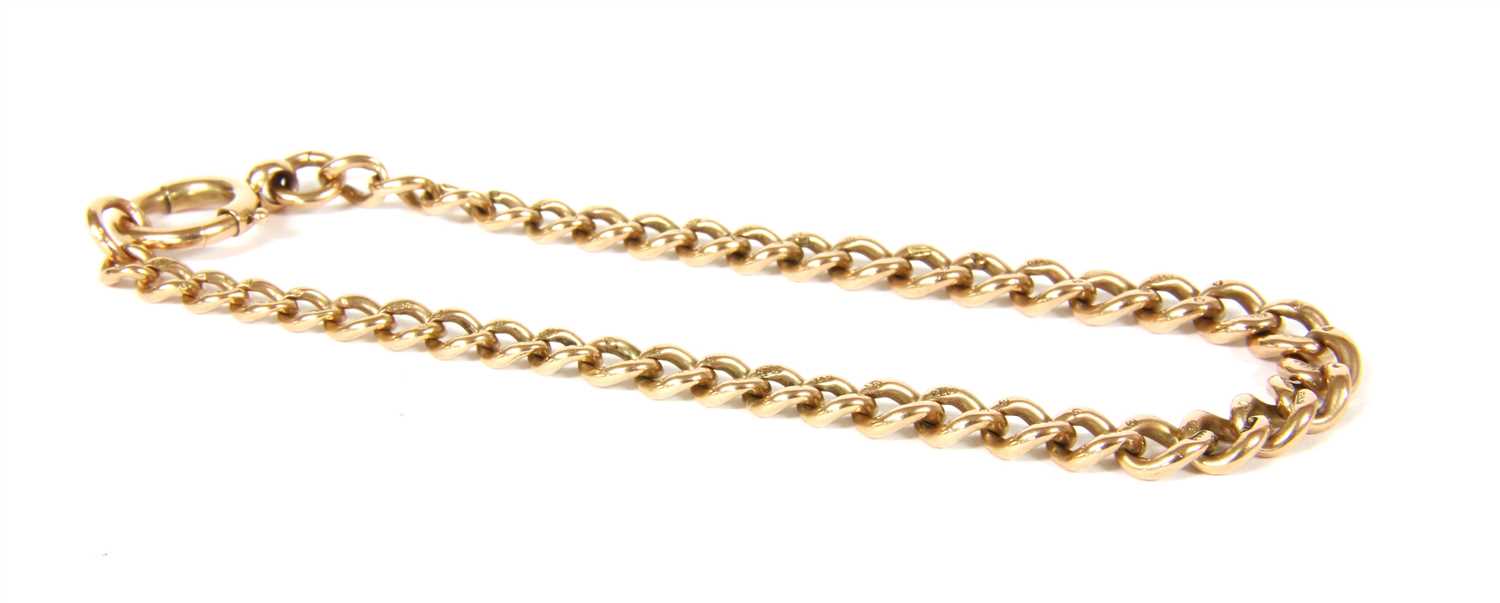 Lot 53 - A 9ct gold curb bracelet