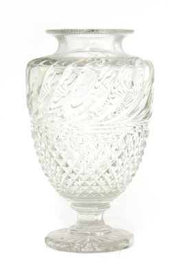 Lot 692 - A Baccarat cut-glass vase of urn form