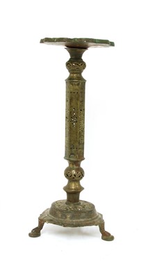 Lot 537 - A Persian bronze lamp stand