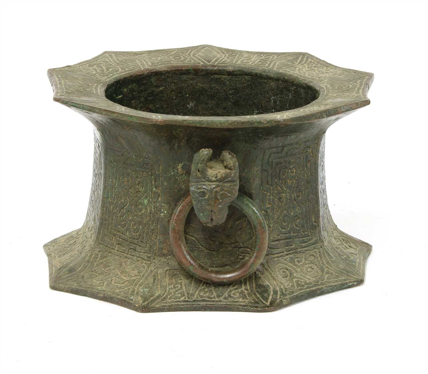 Lot 536 - A Persian bronze mortar