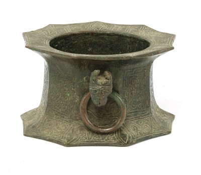 Lot 536 - A Persian bronze mortar
