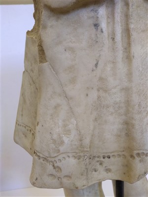 Lot 365 - A Roman white marble torso of a child