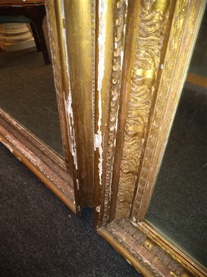 Lot 2 - A pair of large gilt gesso picture frames
