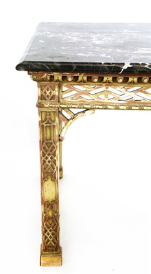 Lot 9 - A Chippendale-style giltwood console table